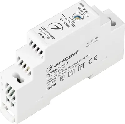 Блок питания для светильника Arlight ARV-DR15-24 24V 0.63A 15W / 031084