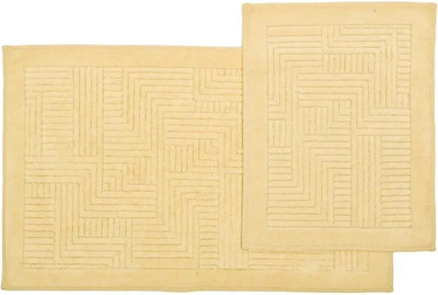 Набор ковриков для ванной и туалета Primanova Лабиринт 100х60, 50х60 / GM_2_B25 (бежевый)