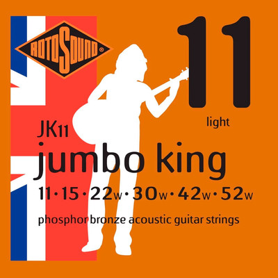 Струны для акустической гитары Rotosound JK11 Jumbo King Strings Phosphor Bronze