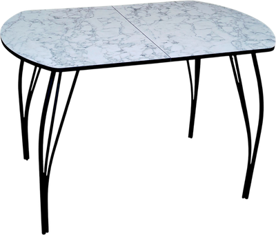 Обеденный стол Arvento Флок 3 раздвижной 110-140х70 (мрамор каррара)