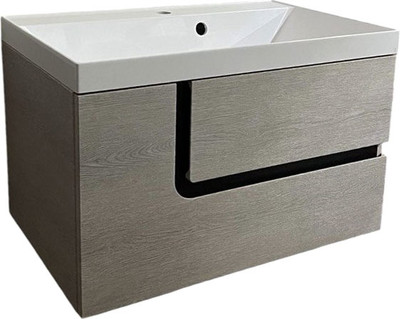 Тумба под умывальник Garda Lazio 80н_800 / 29.80н.800.PVC (дуб серый/черный)