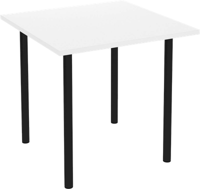 Обеденный стол Sheffilton SHT-TU66/TT 80x80 (черный/белый снег)