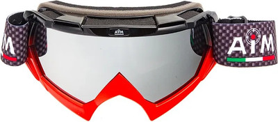 Мотоочки AiM Pro 157-500 (черный/красный глянец)