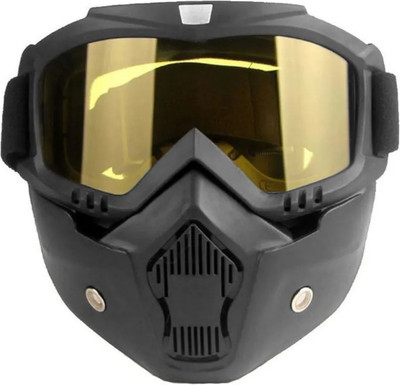 Мотоочки AiM Pro с двойной линзой + маска 302-100 (черный матовый)