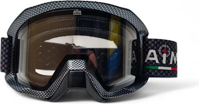 Мотоочки AiM Pro с двойной линзой 186-102 (карбон глянцевый)