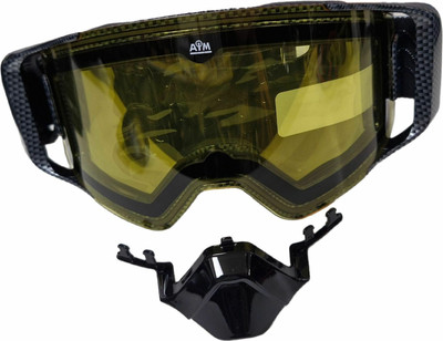 Мотоочки AiM Accu Heated с магнитной линзой и подогревом 31-102 (карбон глянцевый)