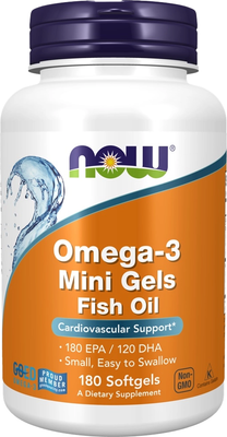 Жирные кислоты NOW Foods Omega-3 Mini Gels (180капсул)