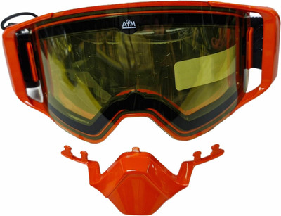 Мотоочки AiM Pro Accu Heated с магнитной линзой и подогревом 31-102 (оранжевый глянец)