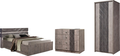 Комплект мебели для спальни Мебель-КМК Монако 1 КМК 1131 (сосна натуральная/дуб шале графит)