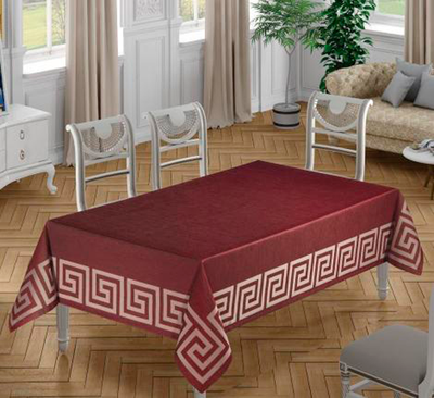 Скатерть DO&CO Titanyum 160x220 / 10988 (бордовый)