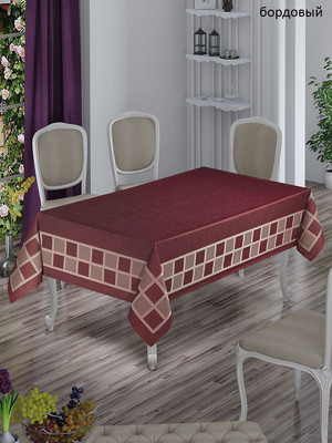 Скатерть DO&CO Firuze 160x220 / 10989 (бордовый)