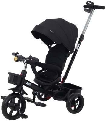 Трехколесный велосипед с ручкой Rant Basic Ghost / RB250 (черный)