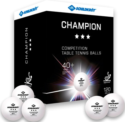 Набор мячей для настольного тенниса Donic Schildkrot Champion ITTF 3 / 608542 (120шт, белый)