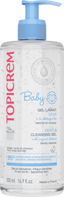 Средство для купания Topicrem Baby Нежный очищающий гель (500мл)