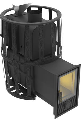 Печь-каменка Березка Воевода 20 Д-2 (закрытая/сетчатый кожух)