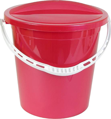 Ведро Русспласт РП-1014крас (красный перламутр/белый)