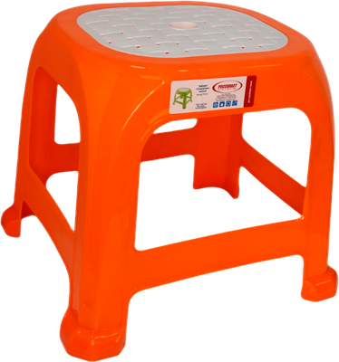 Табурет пластиковый Русспласт Симпатия РП-312оранж (оранжевый/белый)