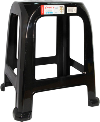 Табурет пластиковый Русспласт Симпатия РП-311чер (черный/серебристый перламутр)