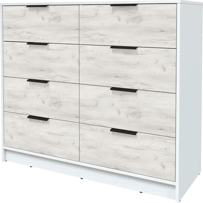 Комод Интерлиния Концепт КТ-К117 (дуб белый/белый платинум)