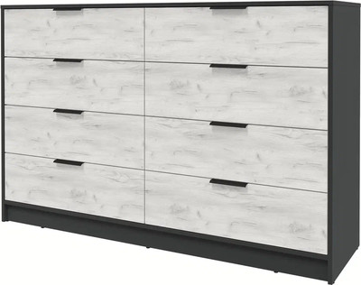 Комод Интерлиния Концепт КТ-К157 (дуб белый/антрацит)