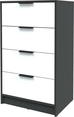 Комод Интерлиния Концепт КТ-К60 (белый платинум/антрацит)