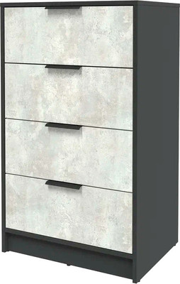 Комод Интерлиния Концепт КТ-К60 (бетон лайт/антрацит)