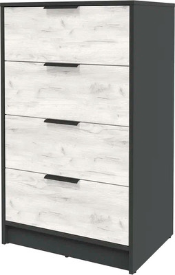 Комод Интерлиния Концепт КТ-К60 (дуб белый/антрацит)