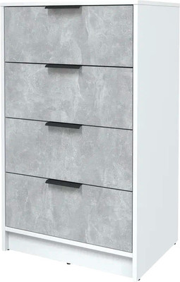 Комод Интерлиния Концепт КТ-К60 (бетон/белый платинум)