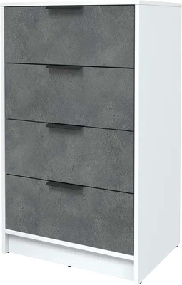 Комод Интерлиния Концепт КТ-К60 (бетон портленд/белый платинум)