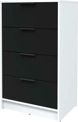 Комод Интерлиния Концепт КТ-К60 (черный/белый платинум)