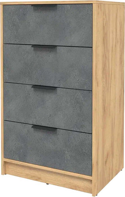 Комод Интерлиния Концепт КТ-К60 (бетон портленд/дуб золотой)