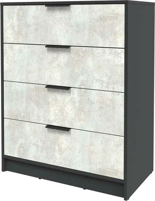 Комод Интерлиния Концепт КТ-К80 (бетон лайт/антрацит)