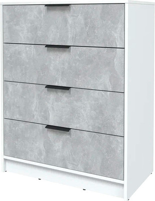 Комод Интерлиния Концепт КТ-К80 (бетон/белый платинум)
