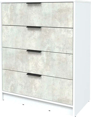 Комод Интерлиния Концепт КТ-К80 (бетон лайт/белый платинум)