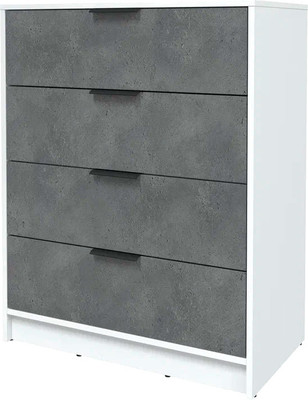 Комод Интерлиния Концепт КТ-К80 (бетон портленд/белый платинум)
