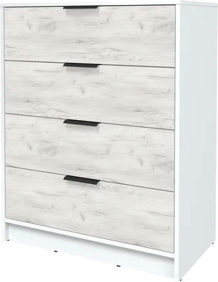 Комод Интерлиния Концепт КТ-К80 (дуб белый/белый платинум)
