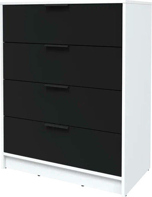 Комод Интерлиния Концепт КТ-К80 (черный/белый платинум)