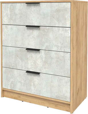 Комод Интерлиния Концепт КТ-К80 (бетон лайт/дуб золотой)