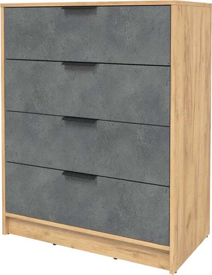 Комод Интерлиния Концепт КТ-К80 (бетон портленд/дуб золотой)