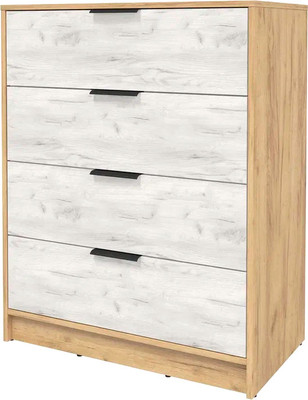 Комод Интерлиния Концепт КТ-К80 (дуб белый/дуб золотой)