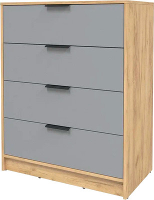 Комод Интерлиния Концепт КТ-К80 (серебро/дуб золотой)