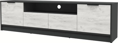 Тумба Интерлиния ТВ Концепт КТ-ТВ4-50 (дуб белый/антрацит)