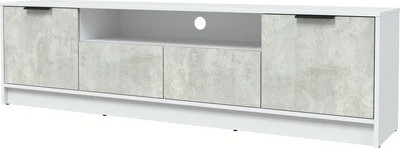 Тумба Интерлиния ТВ Концепт КТ-ТВ4-50 (бетон лайт/белый платинум)