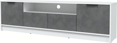 Тумба Интерлиния ТВ Концепт КТ-ТВ4-50 (бетон портленд/белый платинум)