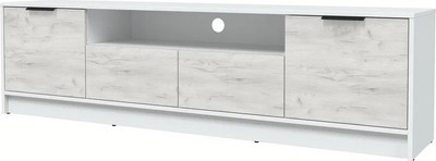 Тумба Интерлиния ТВ Концепт КТ-ТВ4-50 (дуб белый/белый платинум)