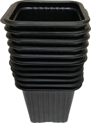 Набор горшков для рассады АгроЭкоДом 9x9 9.5см 500мл (10шт, черный)