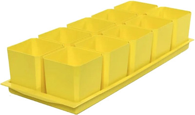 Набор горшков для рассады Чипполино 500мл / 0336 (10шт, желтый)