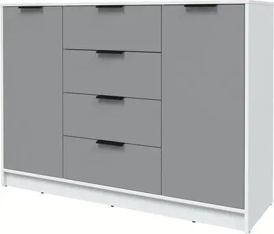 Тумба Interline Концепт КТ-Т140 (серебро/белый платинум)
