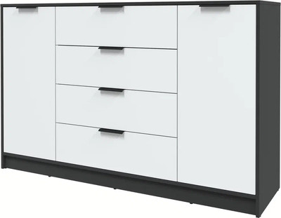 Тумба Interline Концепт КТ-Т160 (белый платинум/антрацит)