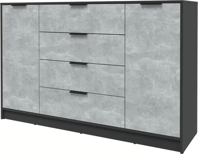 Тумба Интерлиния Концепт КТ-Т160 (бетон/антрацит)